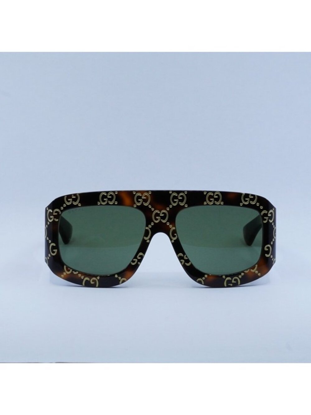 Gucci GG0983S 002 Sunglasses Havana With Gold GG Pattern Square Frame - Picture 2 of 11